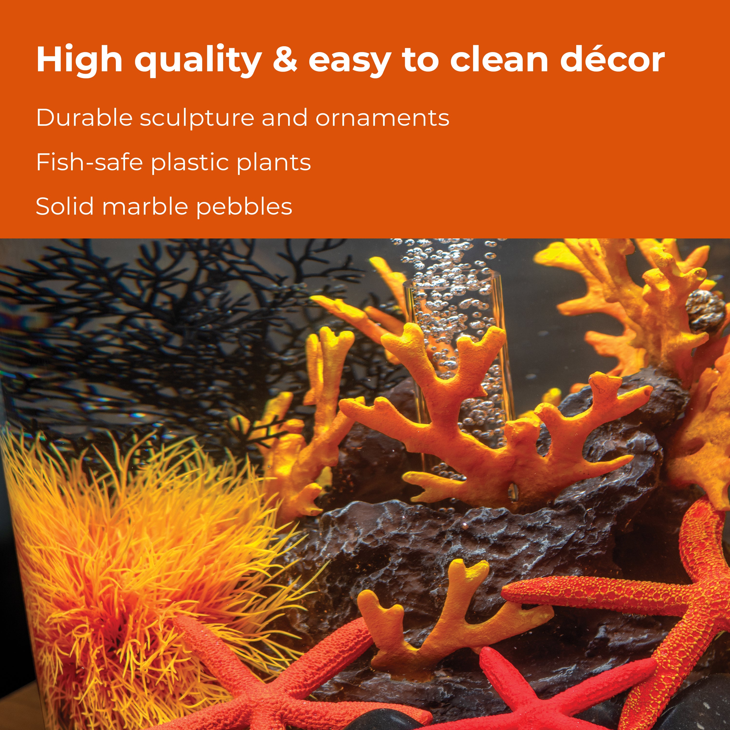 Orange Flames Décor Set - High quality & easy to clean decor