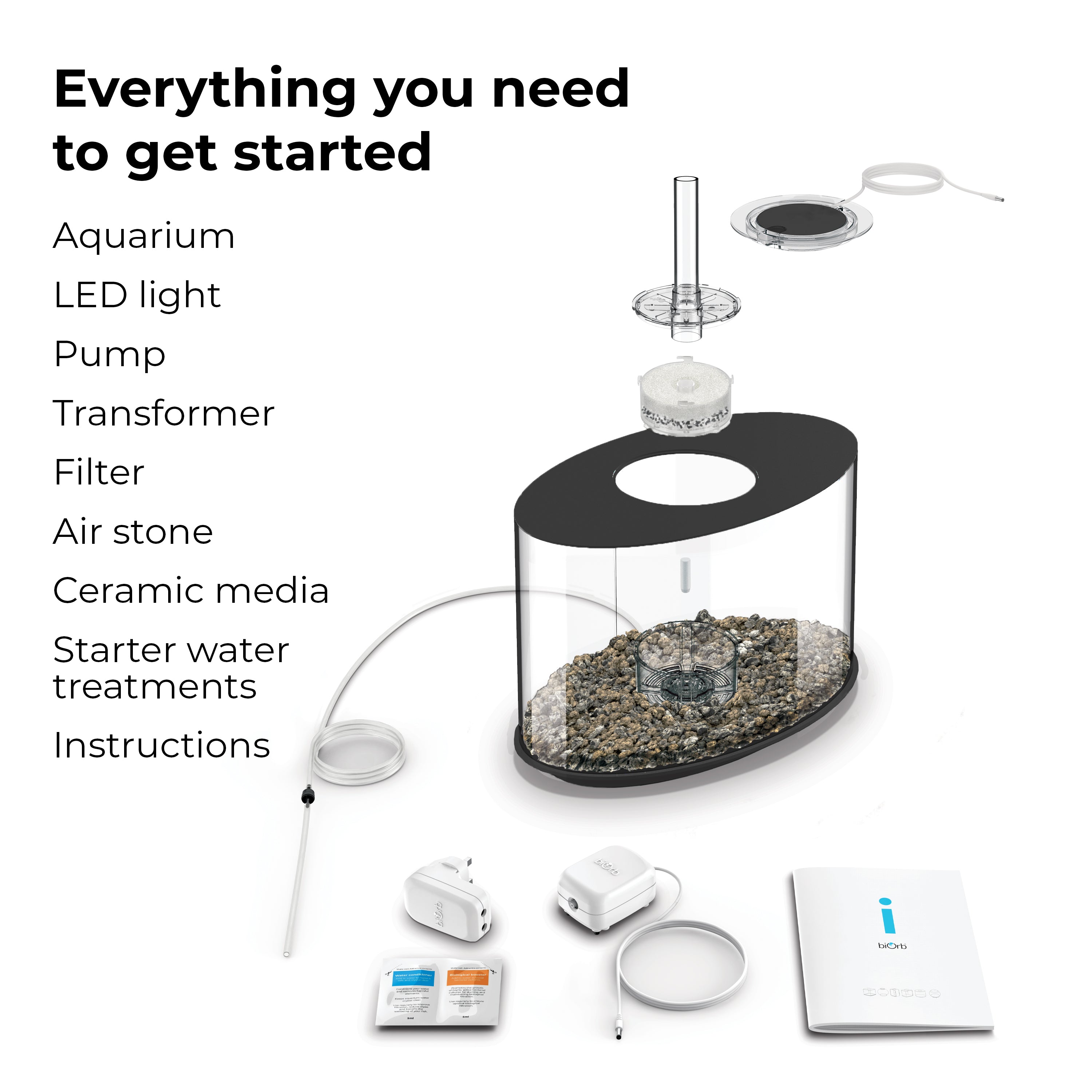 LOOP 30 Aquarium with Standard Light - 8 gallon - Everything you need to get started