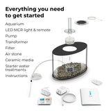 Everything you need to get started LOOP 15 Aquarium with MCR Light - 4 gallon