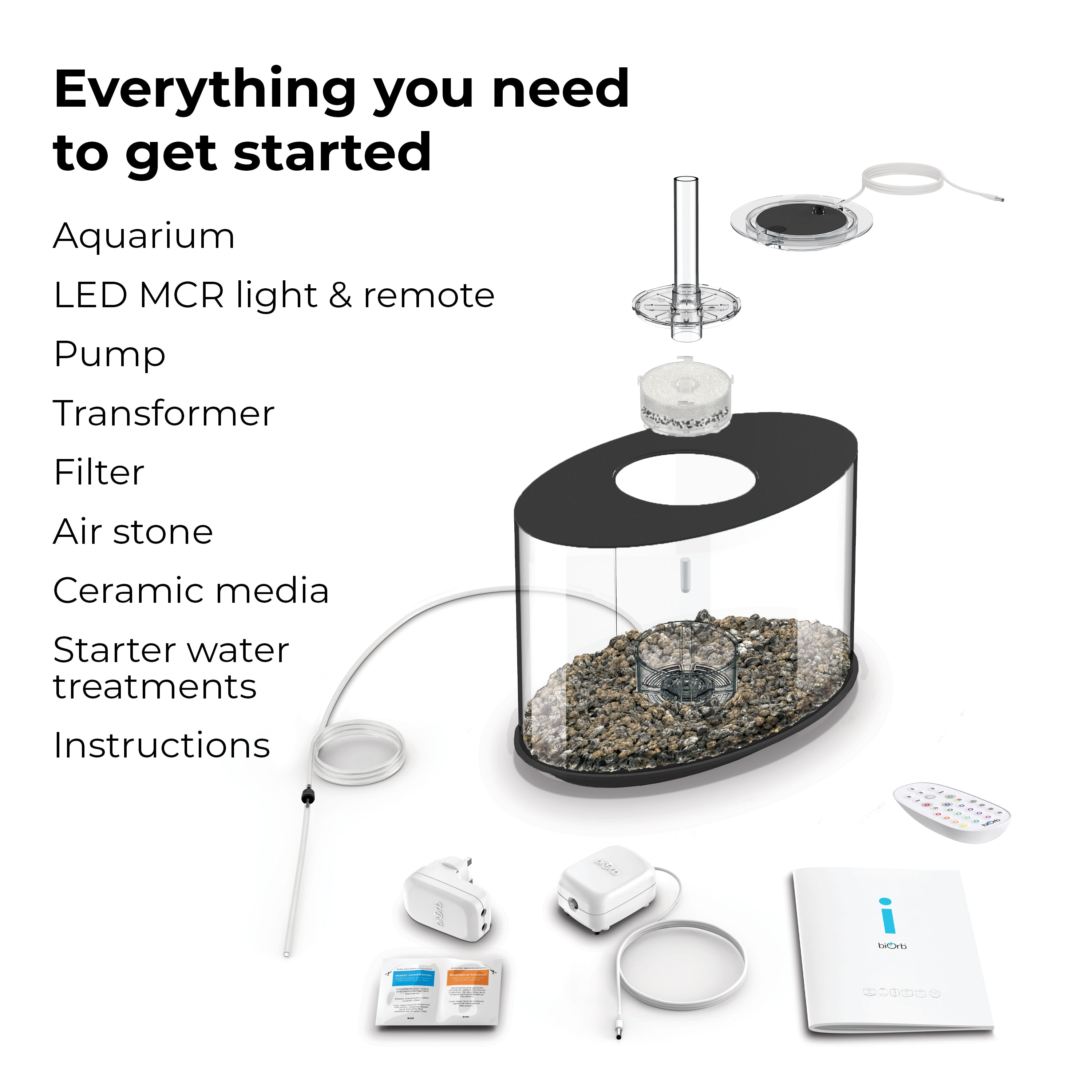 LOOP 30 Aquarium with MCR Light - 8 gallon - Everything you need to get started