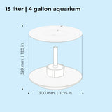 TUBE 15 Aquarium with Standard Light - 4 gallon Dimensions