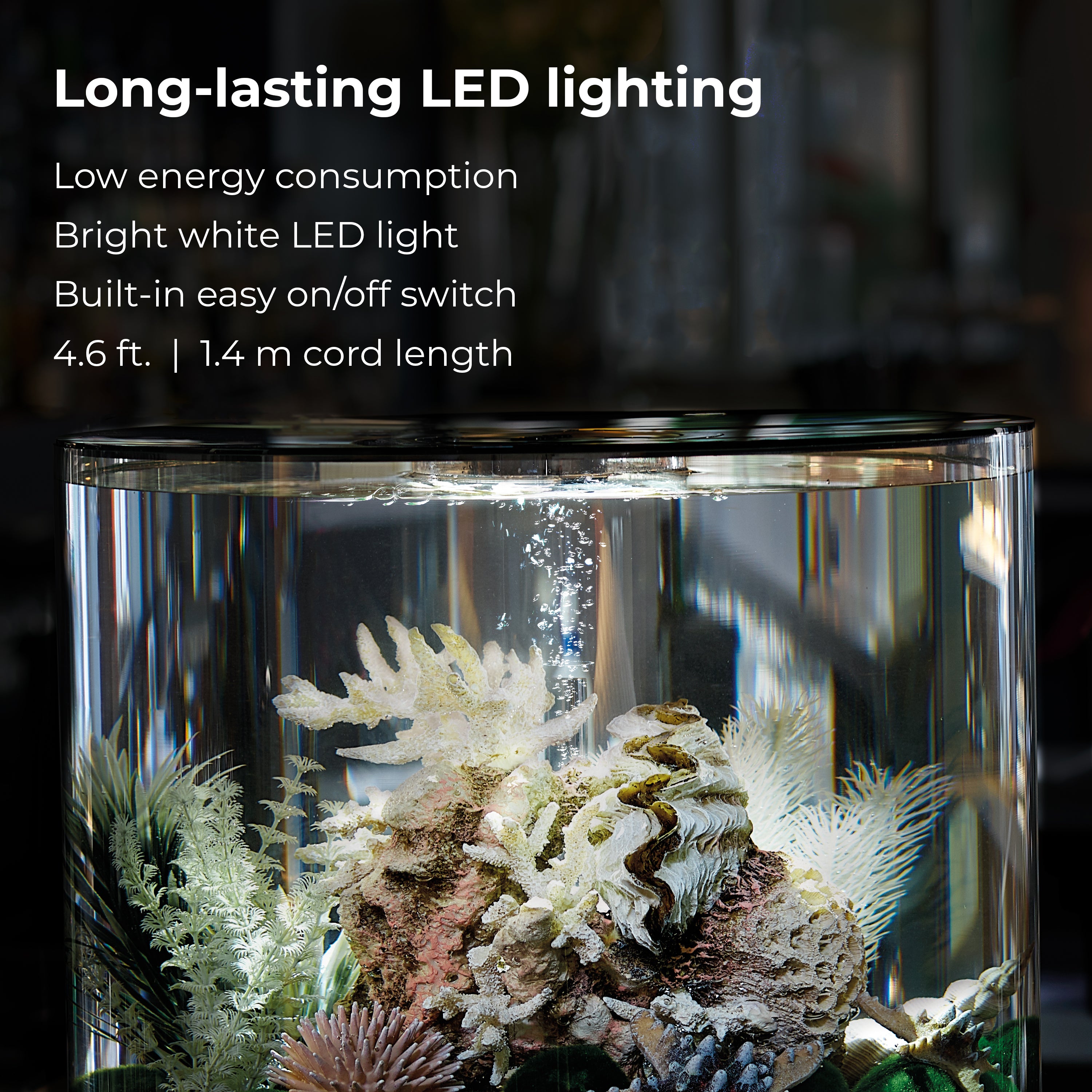 TUBE 35 Aquarium with Standard Light - 9.2 gallon Long-lasting LED lighting