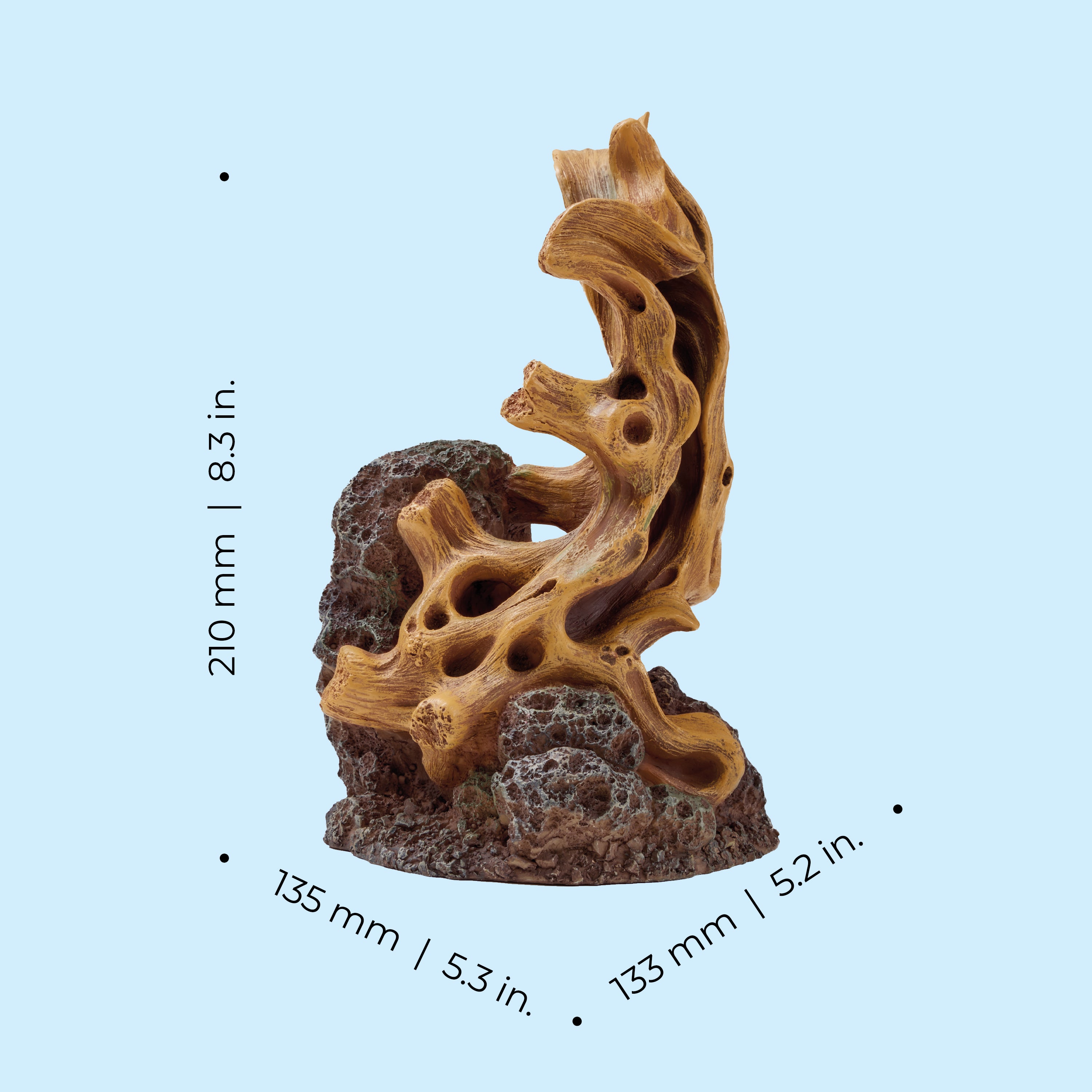 Wood on Stone Sculpture dimensions