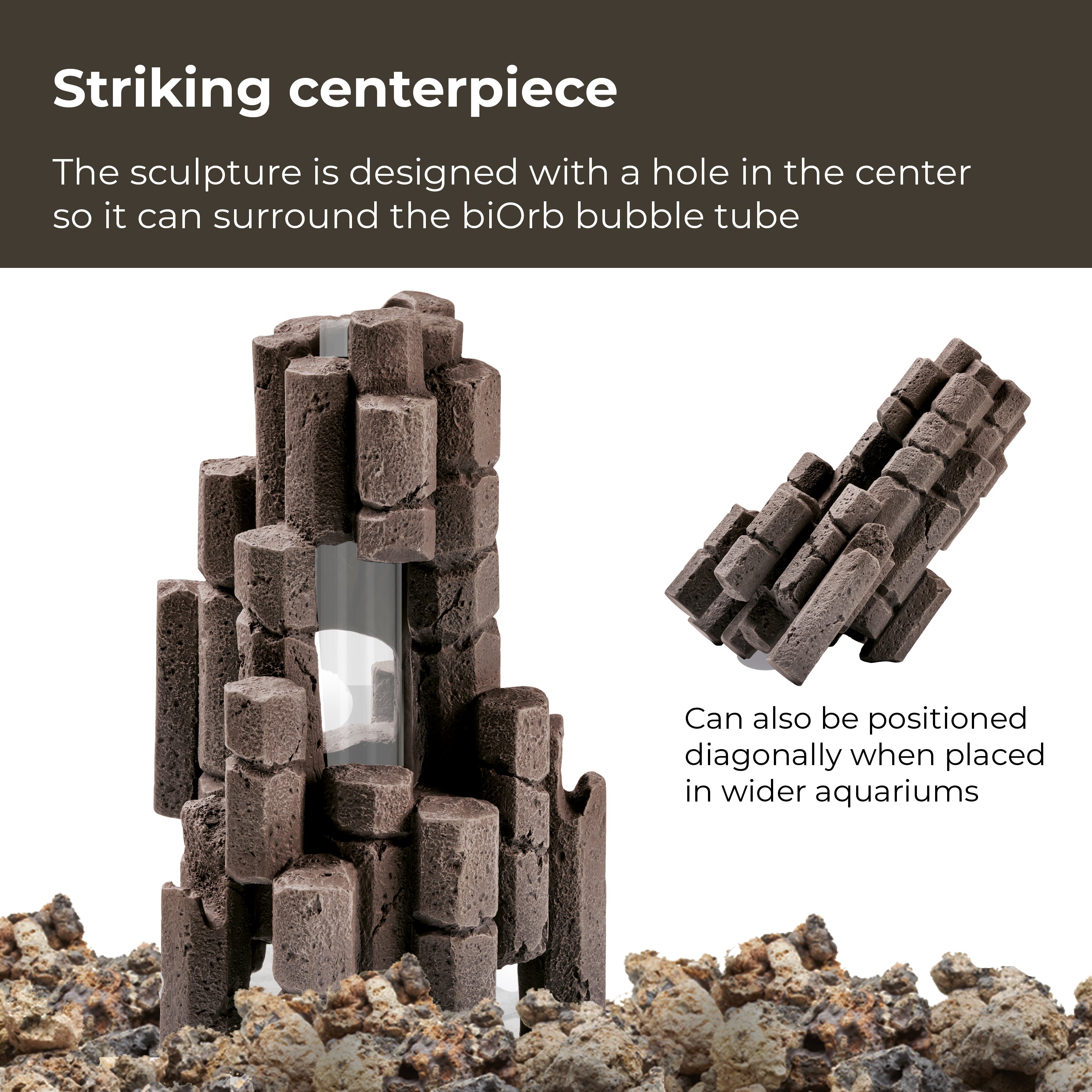 Volcanic Décor Set has a striking centerpiece