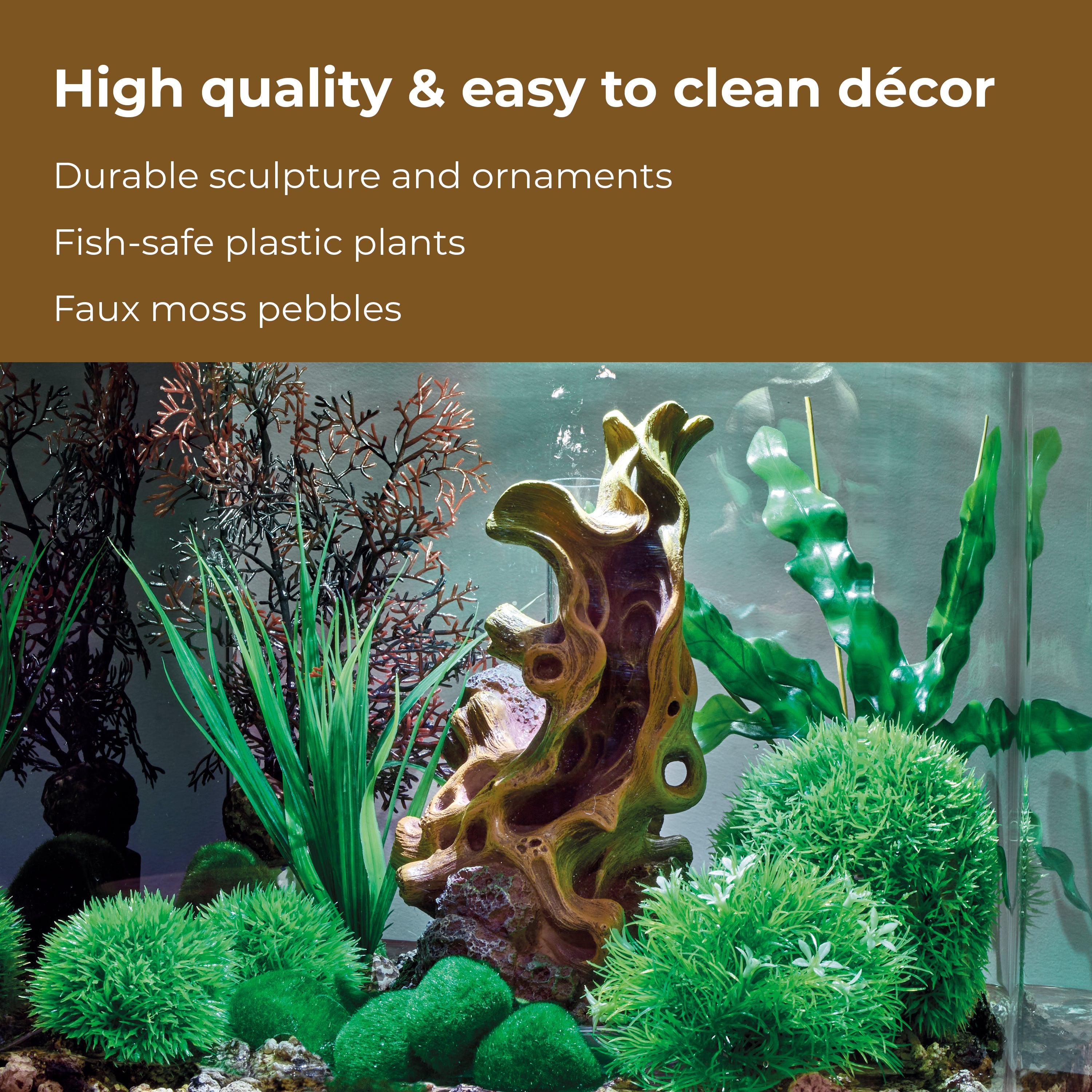 biOrb 30-L Wood On Stone Decor Set