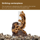 Wood on Stone Décor Set has a striking centerpiece