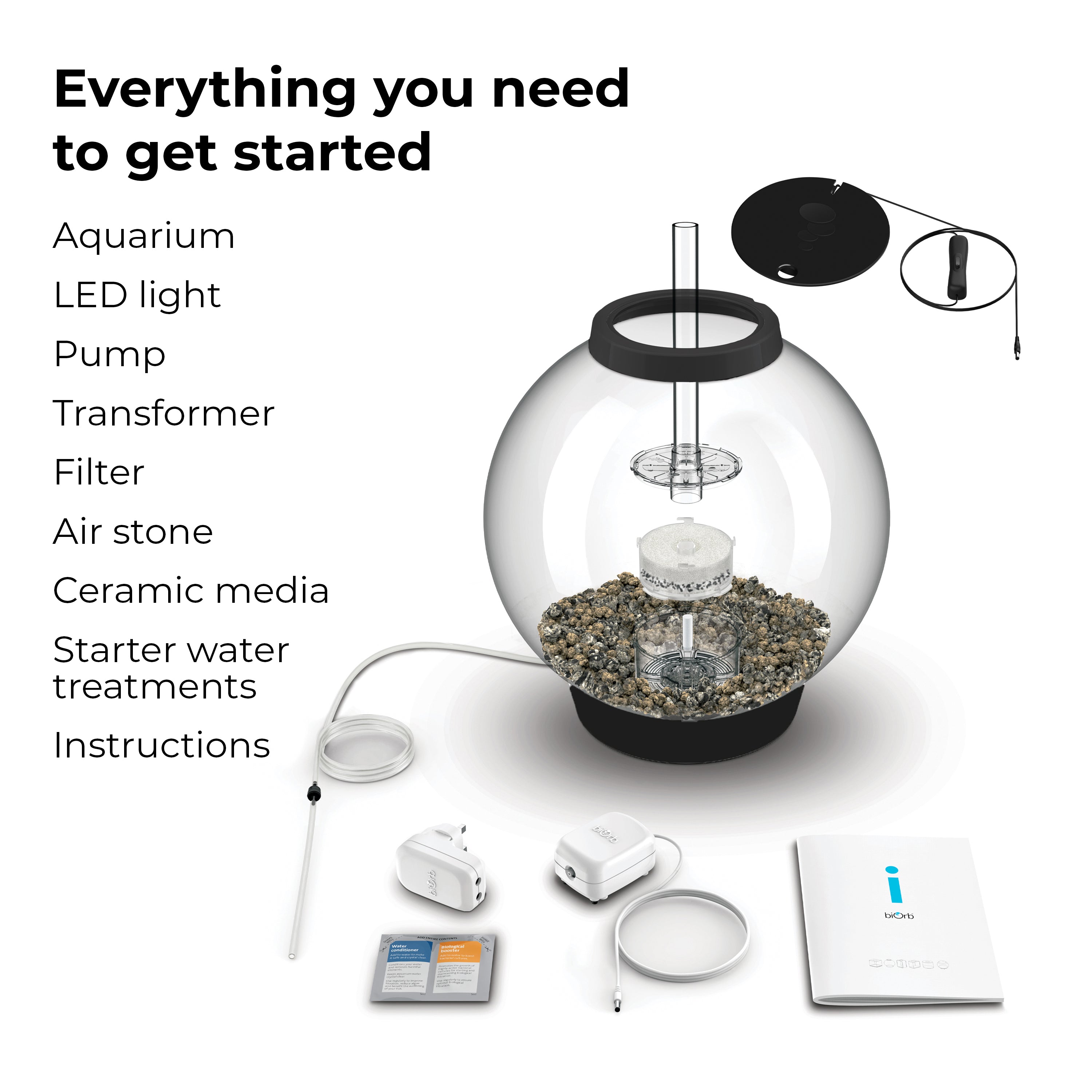 Everything you need to get started with CLASSIC 30 Aquarium with Standard Light - 8 gallon