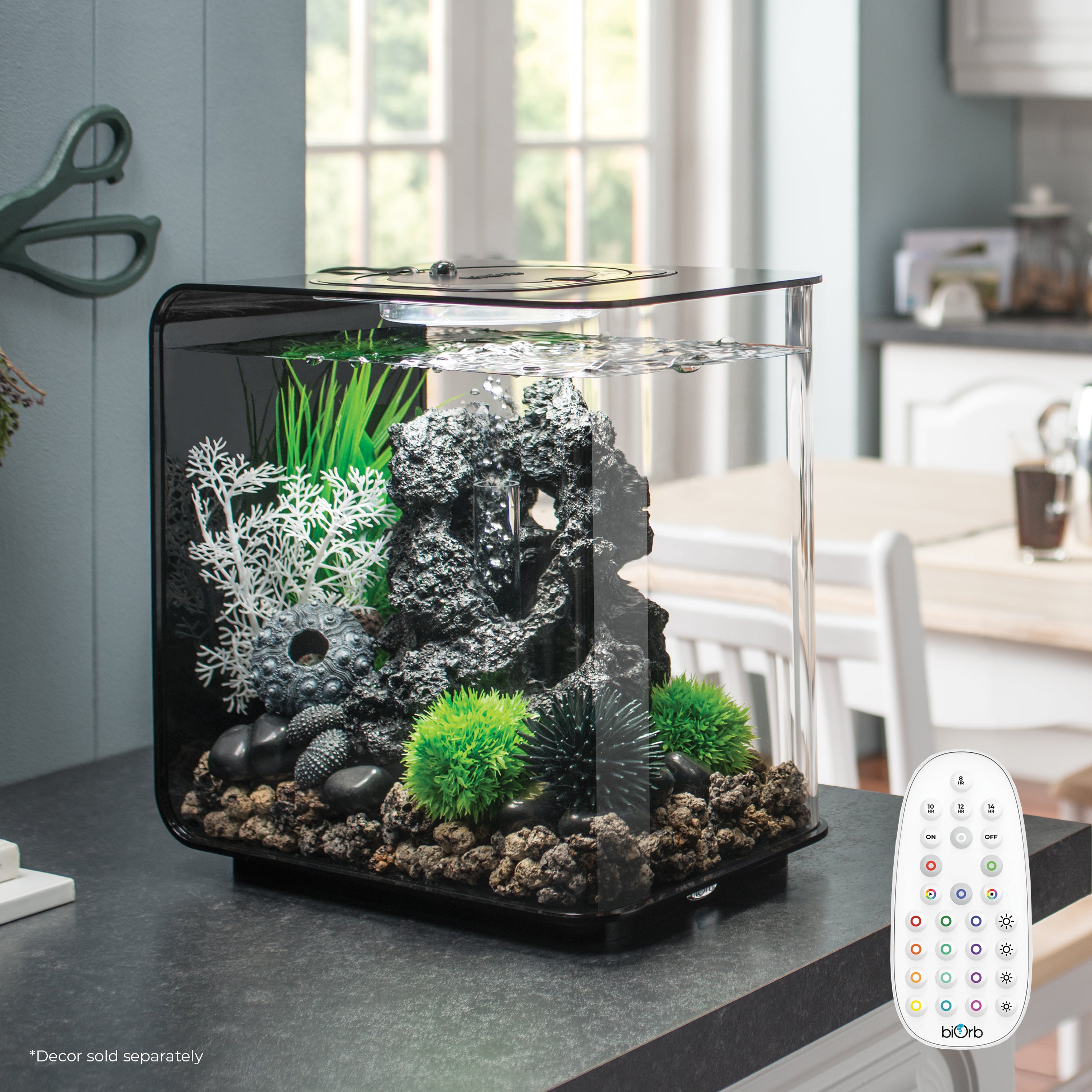 Get inspiration for your aquarium FLOW 15 Aquarium with MCR Light - 4 gallon available in black