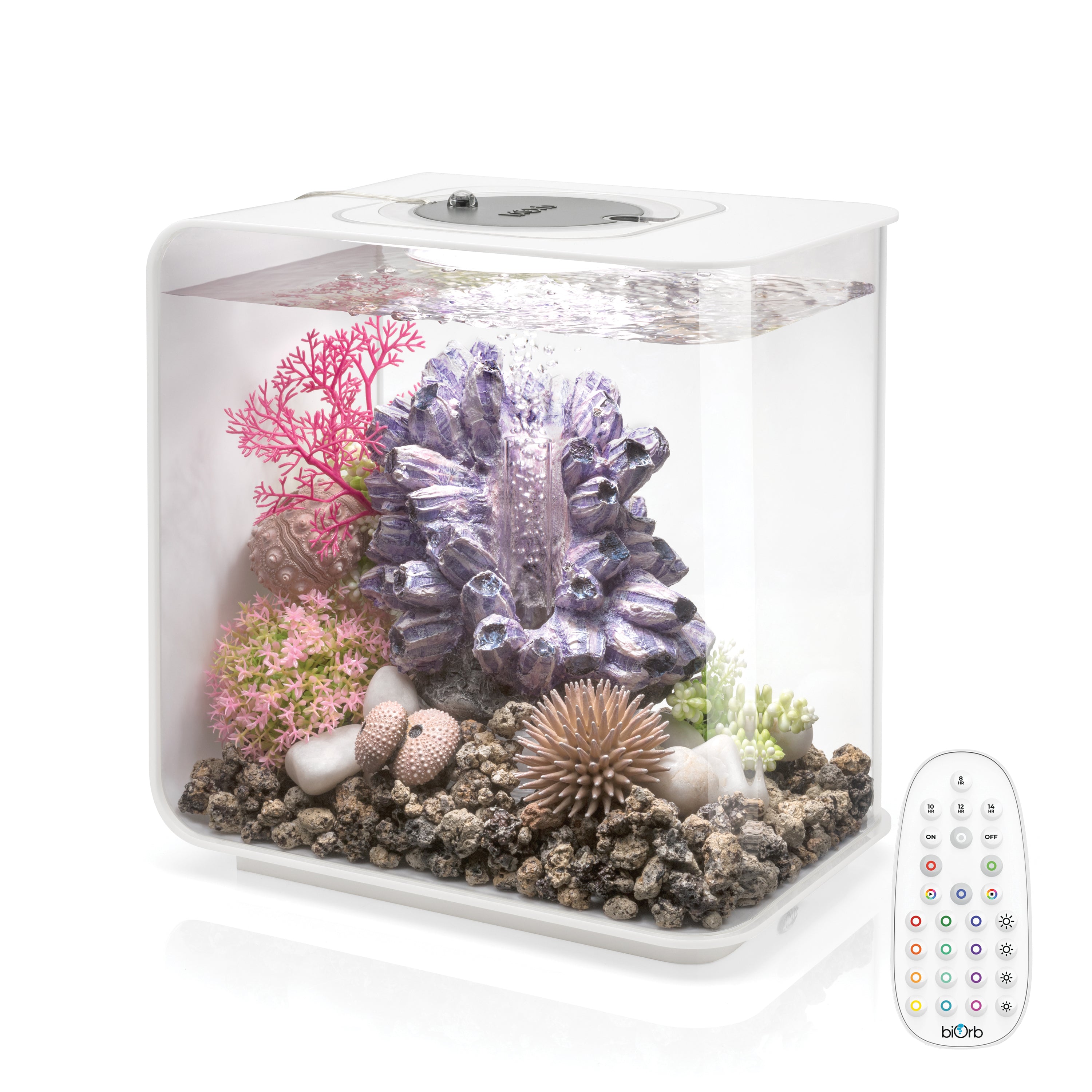 FLOW 15 Aquarium with MCR Light - 4 gallon available in white