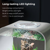LIFE 15 Aquarium with Standard Light - 4 gallon features Long-lasting LED lighting