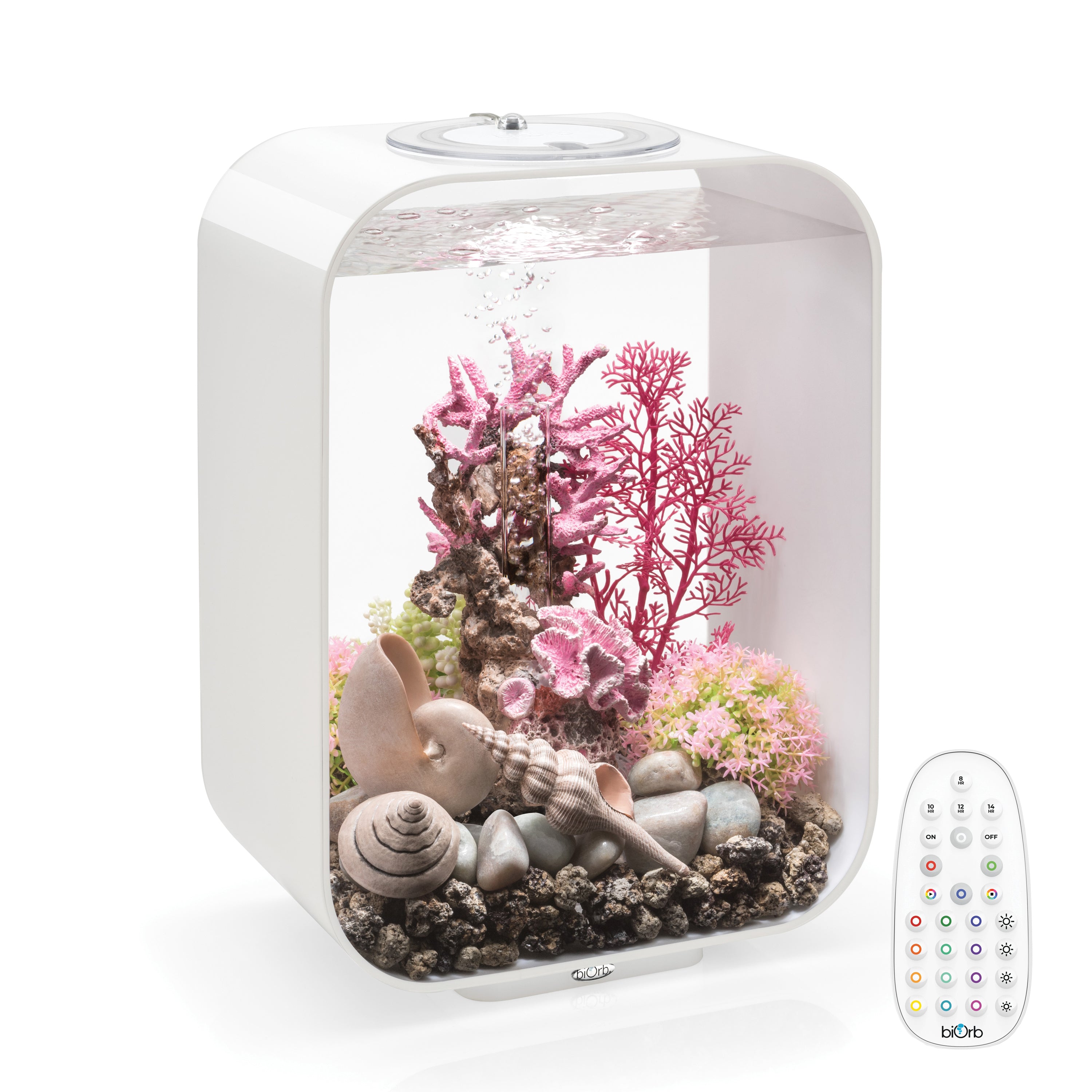 LIFE 15 Aquarium with MCR Light - 4 gallon available in white