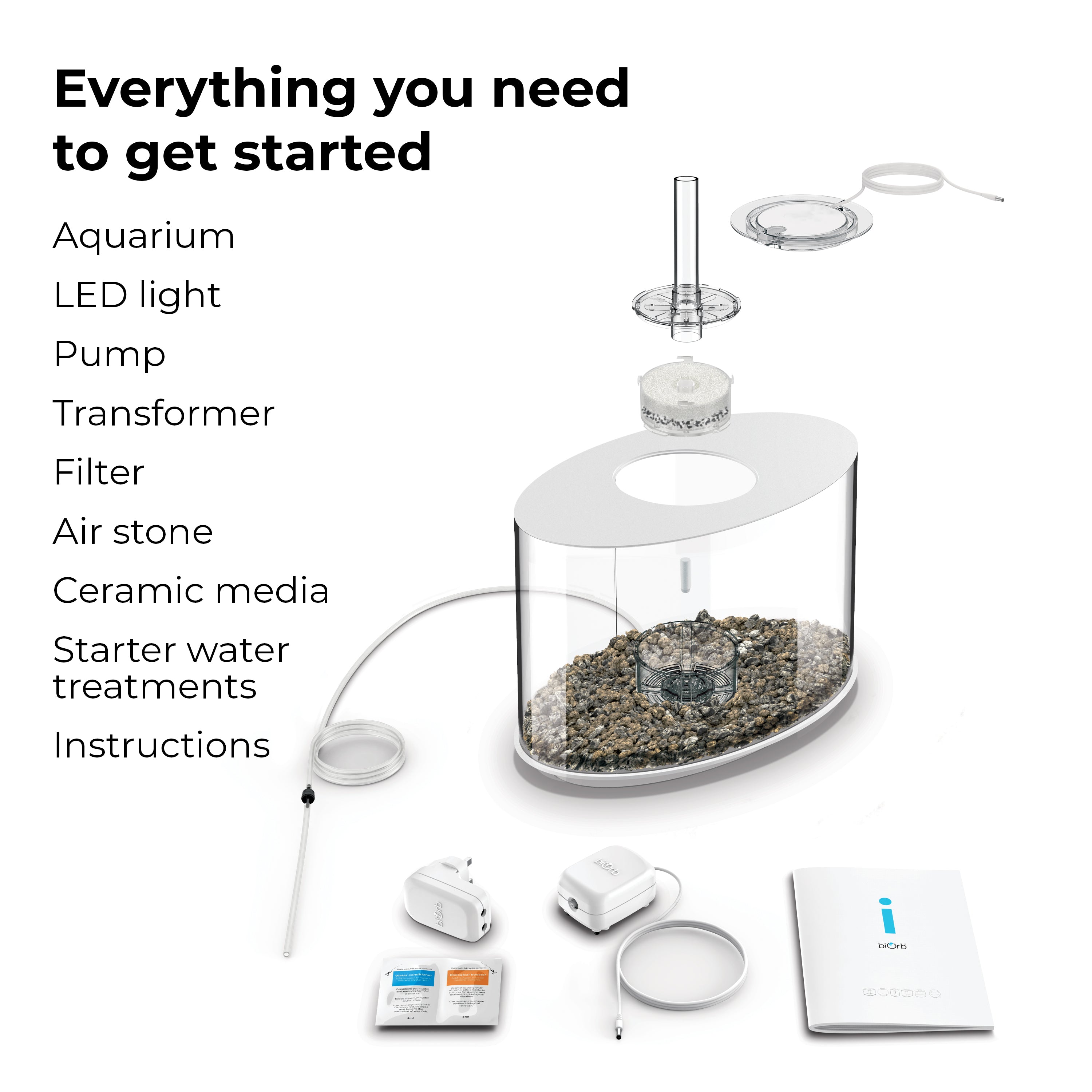 LOOP 30 Aquarium with Standard Light - 8 gallon - Everything you need to get started