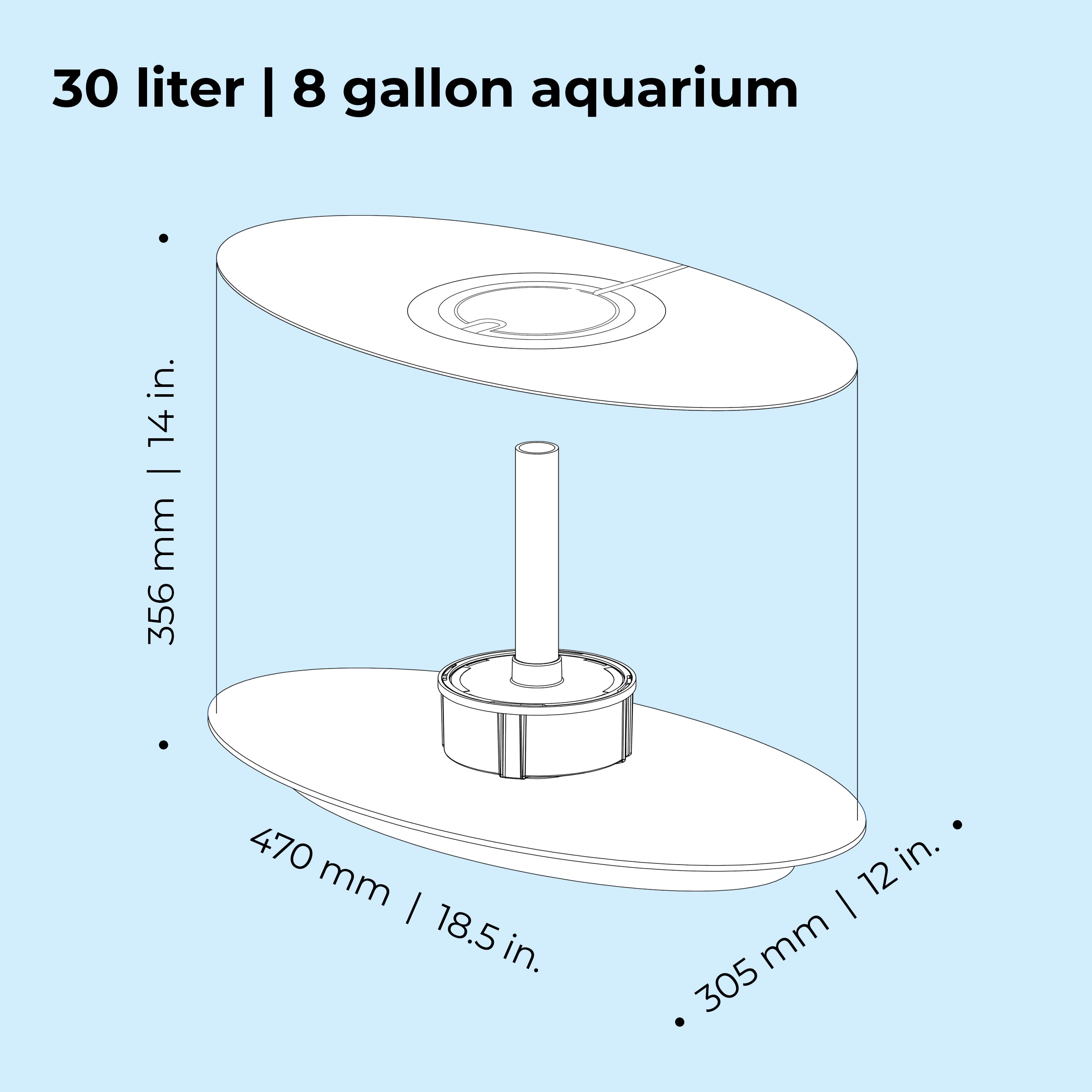 LOOP 30 Aquarium with MCR Light - 8 gallon