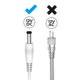 Extension Cable 12V DC compatibility only